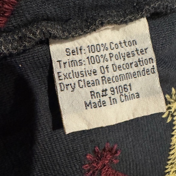 Biya Johnny Was Navy Multicolored Embroidered Duster. Size Small. - Picture 10 of 10